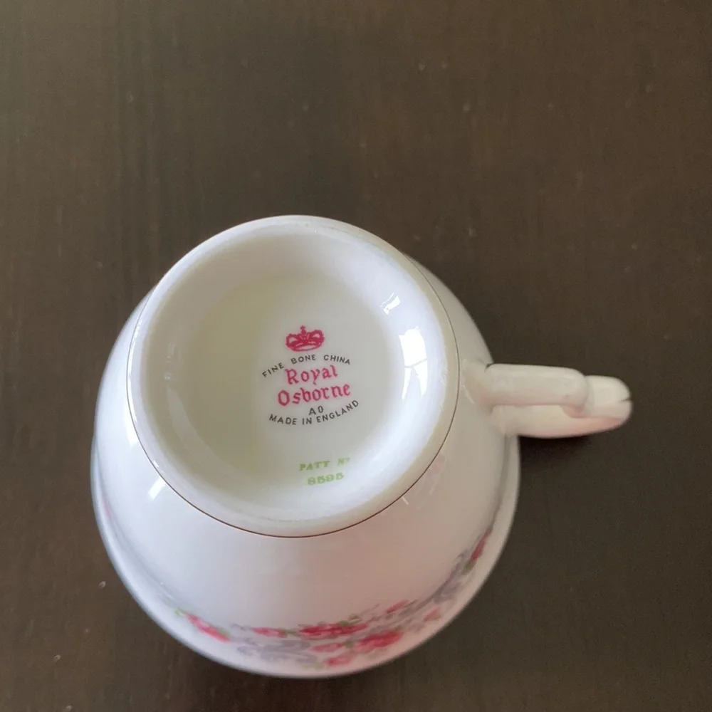 MCM Royal Osborne Elegant White Bone China Tea Cup & Saucer & Plate Set! - Picture 6 of 8
